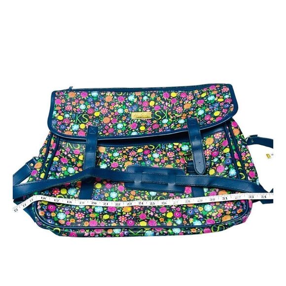 KEN SCOTT Italy Circa 1980s Retro Floral Weekender Convertible Crossbody Duffle - Picture 13 of 15